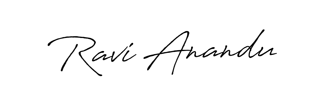 Create a beautiful signature design for name Ravi Anandu. With this signature (Antro_Vectra_Bolder) fonts, you can make a handwritten signature for free. Ravi Anandu signature style 7 images and pictures png