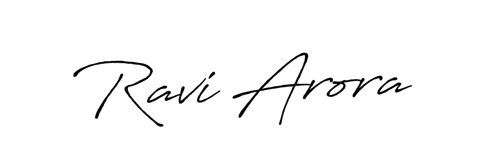 Create a beautiful signature design for name Ravi Arora. With this signature (Antro_Vectra_Bolder) fonts, you can make a handwritten signature for free. Ravi Arora signature style 7 images and pictures png