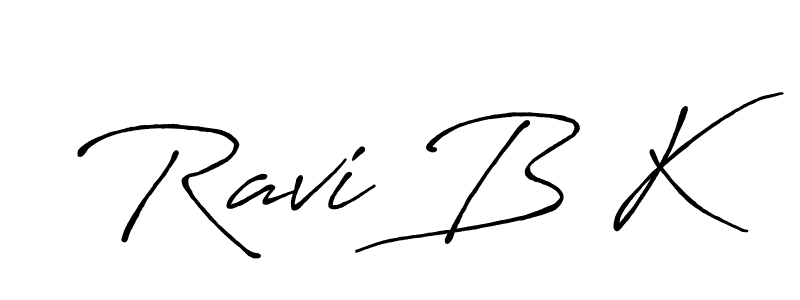 Ravi B K stylish signature style. Best Handwritten Sign (Antro_Vectra_Bolder) for my name. Handwritten Signature Collection Ideas for my name Ravi B K. Ravi B K signature style 7 images and pictures png