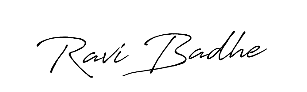 Also You can easily find your signature by using the search form. We will create Ravi Badhe name handwritten signature images for you free of cost using Antro_Vectra_Bolder sign style. Ravi Badhe signature style 7 images and pictures png