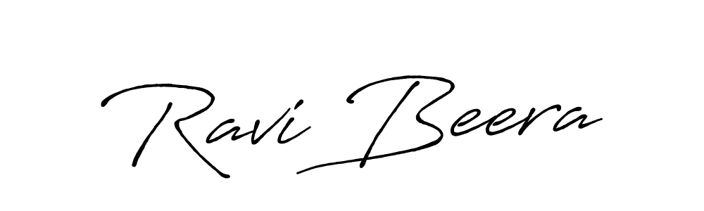 Create a beautiful signature design for name Ravi Beera. With this signature (Antro_Vectra_Bolder) fonts, you can make a handwritten signature for free. Ravi Beera signature style 7 images and pictures png