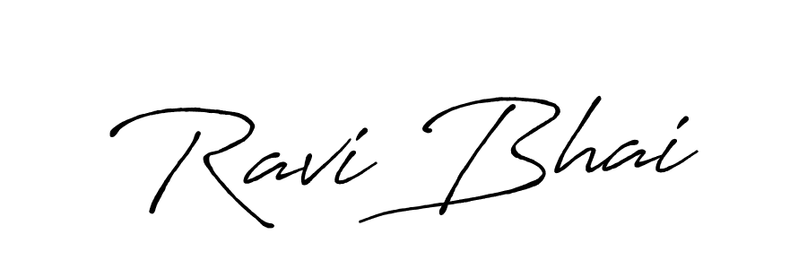 Also we have Ravi Bhai name is the best signature style. Create professional handwritten signature collection using Antro_Vectra_Bolder autograph style. Ravi Bhai signature style 7 images and pictures png