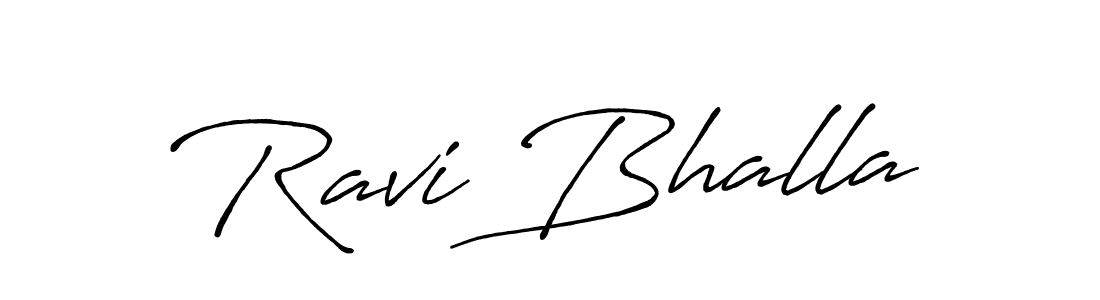 Design your own signature with our free online signature maker. With this signature software, you can create a handwritten (Antro_Vectra_Bolder) signature for name Ravi Bhalla. Ravi Bhalla signature style 7 images and pictures png