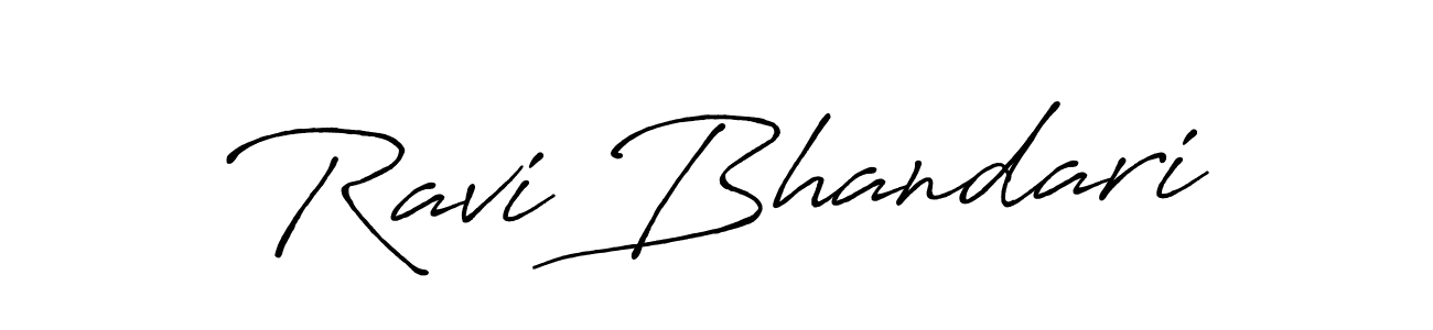 Also we have Ravi Bhandari name is the best signature style. Create professional handwritten signature collection using Antro_Vectra_Bolder autograph style. Ravi Bhandari signature style 7 images and pictures png