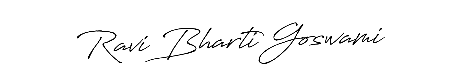 Use a signature maker to create a handwritten signature online. With this signature software, you can design (Antro_Vectra_Bolder) your own signature for name Ravi Bharti Goswami. Ravi Bharti Goswami signature style 7 images and pictures png