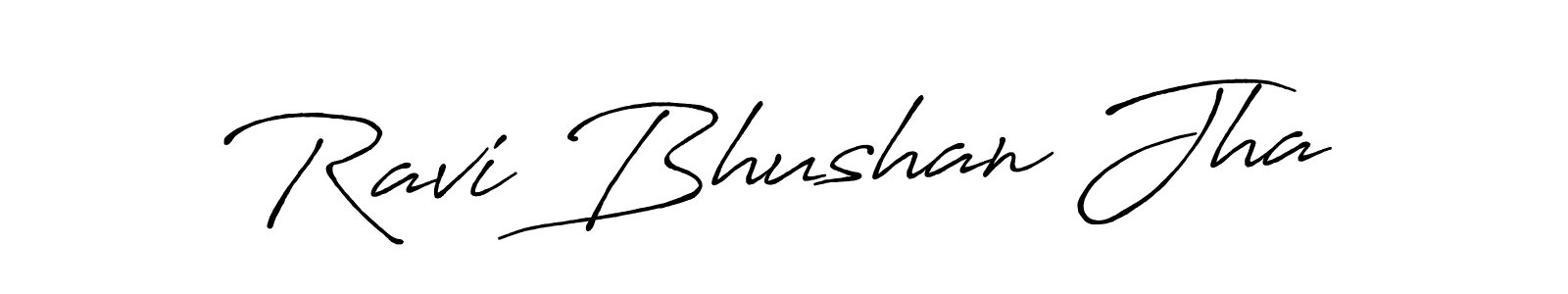 Create a beautiful signature design for name Ravi Bhushan Jha. With this signature (Antro_Vectra_Bolder) fonts, you can make a handwritten signature for free. Ravi Bhushan Jha signature style 7 images and pictures png