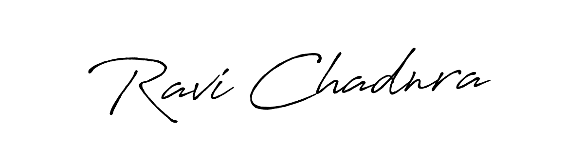 Also we have Ravi Chadnra name is the best signature style. Create professional handwritten signature collection using Antro_Vectra_Bolder autograph style. Ravi Chadnra signature style 7 images and pictures png