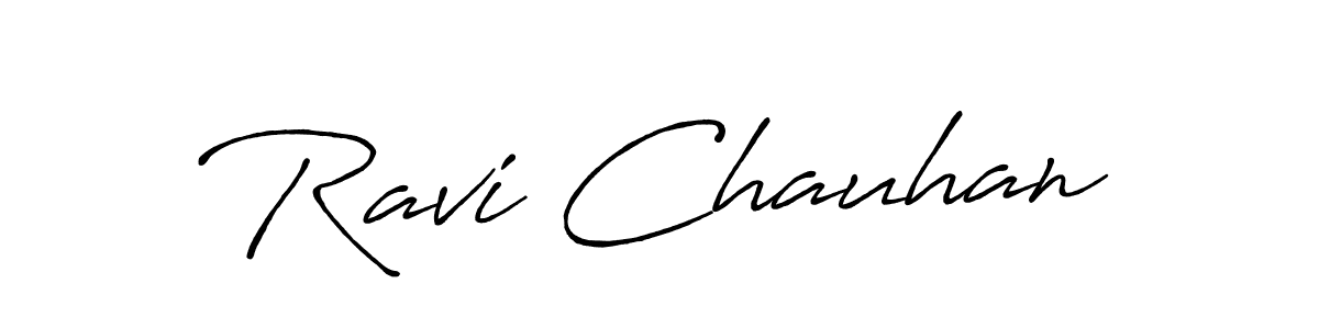 Ravi Chauhan stylish signature style. Best Handwritten Sign (Antro_Vectra_Bolder) for my name. Handwritten Signature Collection Ideas for my name Ravi Chauhan. Ravi Chauhan signature style 7 images and pictures png