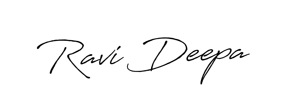 It looks lik you need a new signature style for name Ravi Deepa. Design unique handwritten (Antro_Vectra_Bolder) signature with our free signature maker in just a few clicks. Ravi Deepa signature style 7 images and pictures png