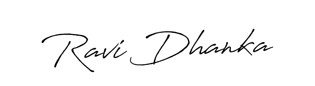 You can use this online signature creator to create a handwritten signature for the name Ravi Dhanka. This is the best online autograph maker. Ravi Dhanka signature style 7 images and pictures png