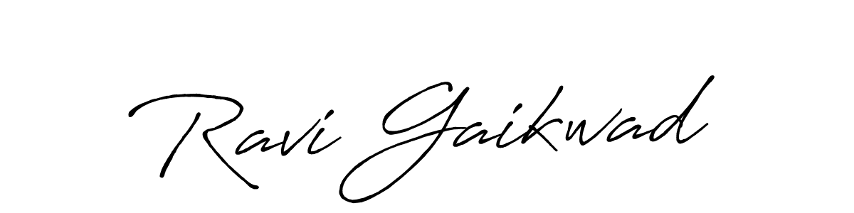 Also we have Ravi Gaikwad name is the best signature style. Create professional handwritten signature collection using Antro_Vectra_Bolder autograph style. Ravi Gaikwad signature style 7 images and pictures png