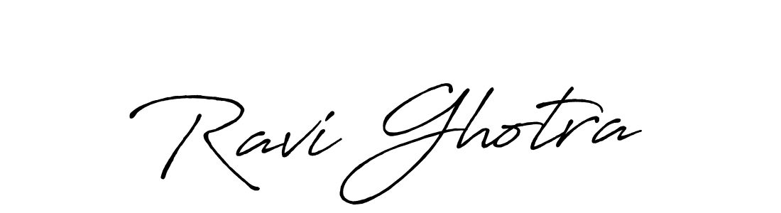 Make a beautiful signature design for name Ravi Ghotra. With this signature (Antro_Vectra_Bolder) style, you can create a handwritten signature for free. Ravi Ghotra signature style 7 images and pictures png