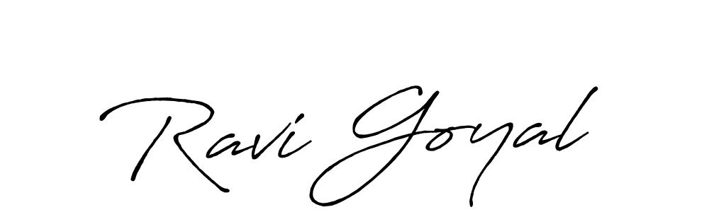 Make a beautiful signature design for name Ravi Goyal. With this signature (Antro_Vectra_Bolder) style, you can create a handwritten signature for free. Ravi Goyal signature style 7 images and pictures png