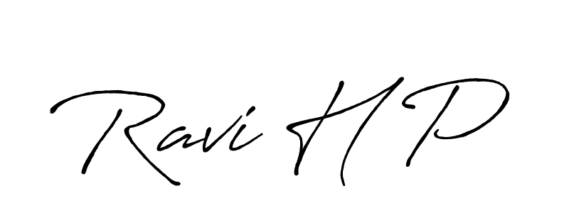 How to make Ravi H P signature? Antro_Vectra_Bolder is a professional autograph style. Create handwritten signature for Ravi H P name. Ravi H P signature style 7 images and pictures png