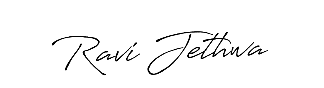 Also we have Ravi Jethwa name is the best signature style. Create professional handwritten signature collection using Antro_Vectra_Bolder autograph style. Ravi Jethwa signature style 7 images and pictures png