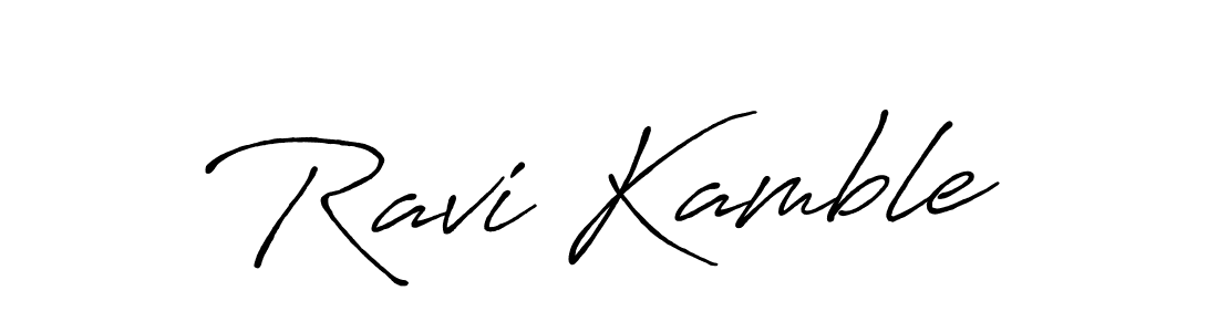 Also we have Ravi Kamble name is the best signature style. Create professional handwritten signature collection using Antro_Vectra_Bolder autograph style. Ravi Kamble signature style 7 images and pictures png