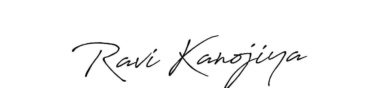 Use a signature maker to create a handwritten signature online. With this signature software, you can design (Antro_Vectra_Bolder) your own signature for name Ravi Kanojiya. Ravi Kanojiya signature style 7 images and pictures png