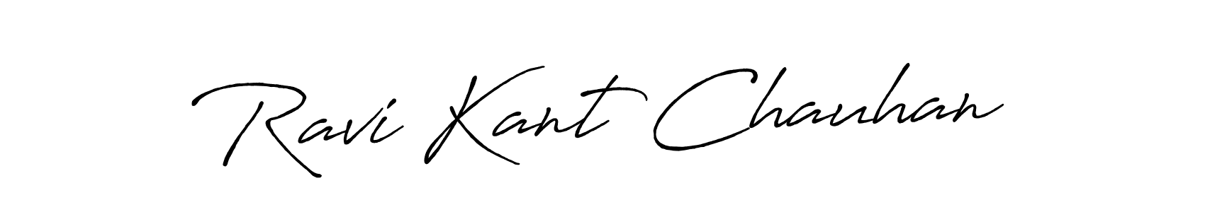 Make a beautiful signature design for name Ravi Kant Chauhan. With this signature (Antro_Vectra_Bolder) style, you can create a handwritten signature for free. Ravi Kant Chauhan signature style 7 images and pictures png