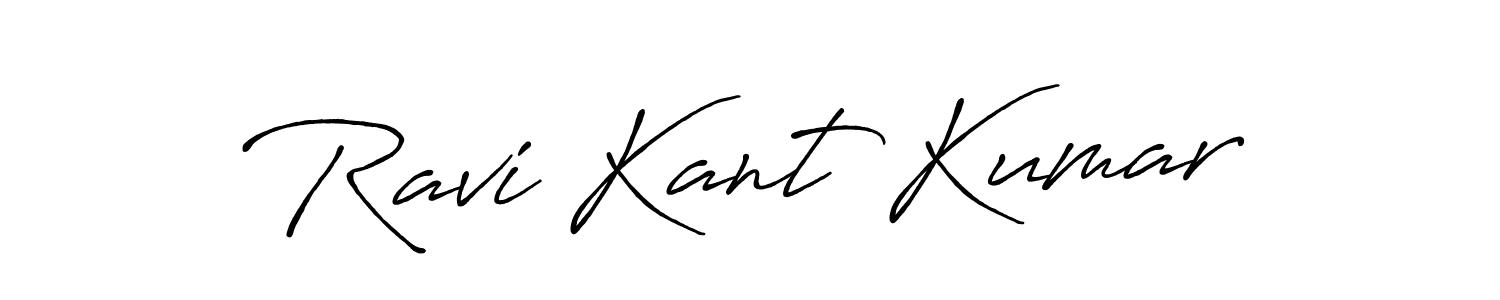 How to make Ravi Kant Kumar name signature. Use Antro_Vectra_Bolder style for creating short signs online. This is the latest handwritten sign. Ravi Kant Kumar signature style 7 images and pictures png