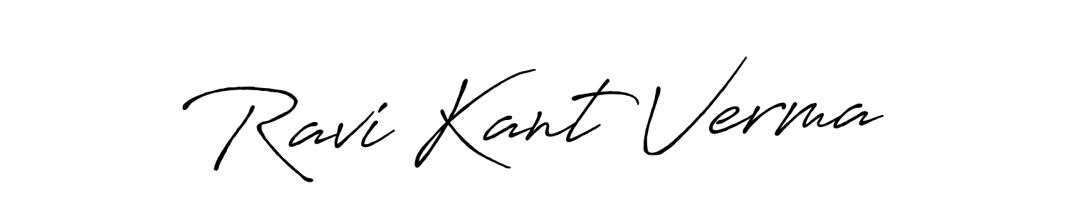 Antro_Vectra_Bolder is a professional signature style that is perfect for those who want to add a touch of class to their signature. It is also a great choice for those who want to make their signature more unique. Get Ravi Kant Verma name to fancy signature for free. Ravi Kant Verma signature style 7 images and pictures png
