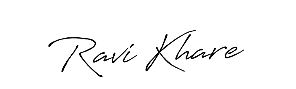 Create a beautiful signature design for name Ravi Khare. With this signature (Antro_Vectra_Bolder) fonts, you can make a handwritten signature for free. Ravi Khare signature style 7 images and pictures png