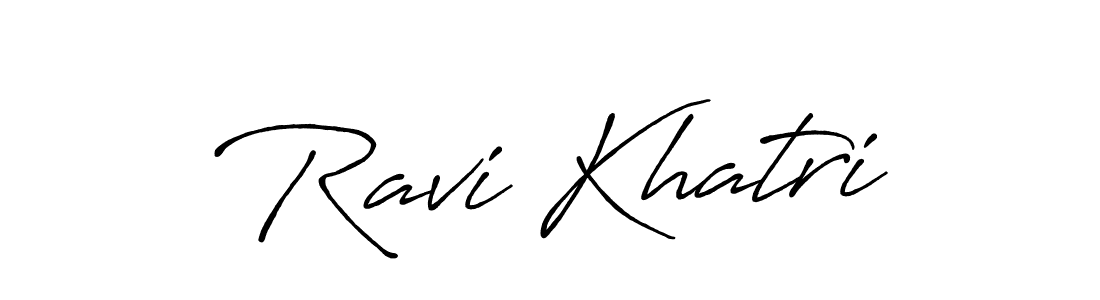 Design your own signature with our free online signature maker. With this signature software, you can create a handwritten (Antro_Vectra_Bolder) signature for name Ravi Khatri. Ravi Khatri signature style 7 images and pictures png