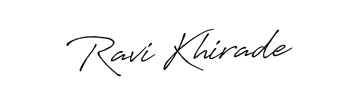 Make a beautiful signature design for name Ravi Khirade. With this signature (Antro_Vectra_Bolder) style, you can create a handwritten signature for free. Ravi Khirade signature style 7 images and pictures png