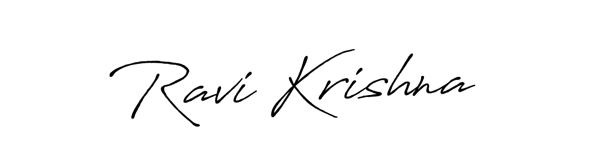 Make a beautiful signature design for name Ravi Krishna. With this signature (Antro_Vectra_Bolder) style, you can create a handwritten signature for free. Ravi Krishna signature style 7 images and pictures png