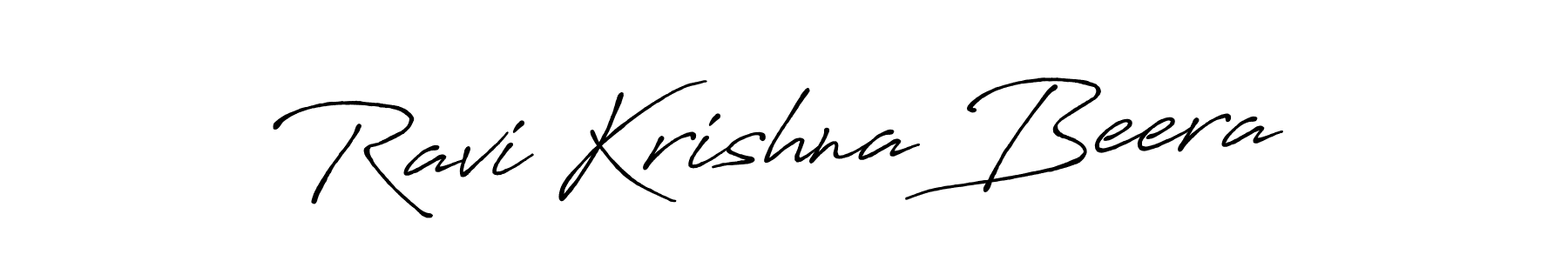 Ravi Krishna Beera stylish signature style. Best Handwritten Sign (Antro_Vectra_Bolder) for my name. Handwritten Signature Collection Ideas for my name Ravi Krishna Beera. Ravi Krishna Beera signature style 7 images and pictures png