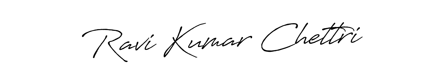 Create a beautiful signature design for name Ravi Kumar Chettri. With this signature (Antro_Vectra_Bolder) fonts, you can make a handwritten signature for free. Ravi Kumar Chettri signature style 7 images and pictures png