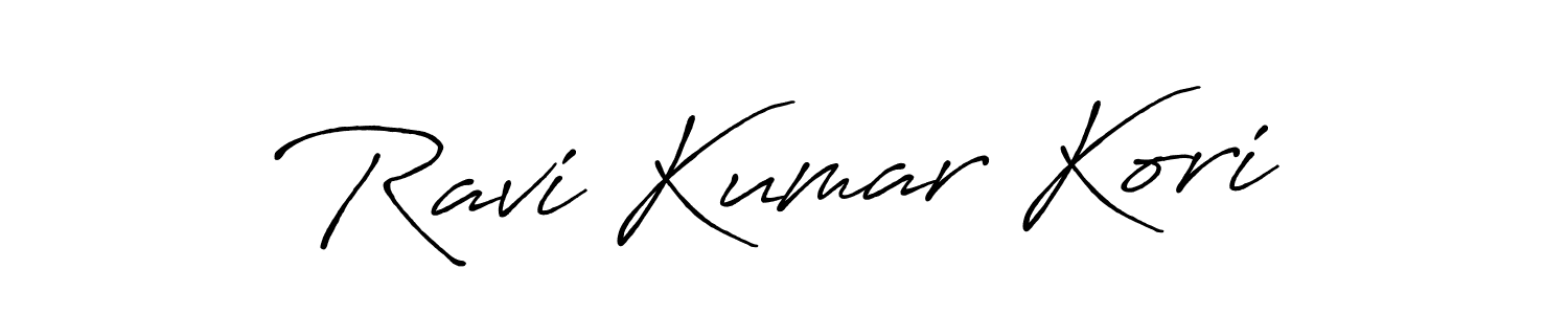 Make a beautiful signature design for name Ravi Kumar Kori. With this signature (Antro_Vectra_Bolder) style, you can create a handwritten signature for free. Ravi Kumar Kori signature style 7 images and pictures png