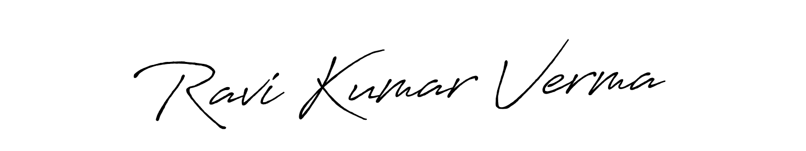 How to make Ravi Kumar Verma signature? Antro_Vectra_Bolder is a professional autograph style. Create handwritten signature for Ravi Kumar Verma name. Ravi Kumar Verma signature style 7 images and pictures png