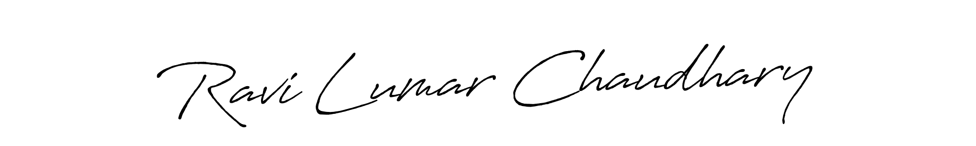 Make a beautiful signature design for name Ravi Lumar Chaudhary. With this signature (Antro_Vectra_Bolder) style, you can create a handwritten signature for free. Ravi Lumar Chaudhary signature style 7 images and pictures png