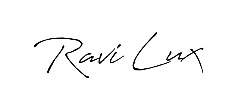 Also You can easily find your signature by using the search form. We will create Ravi Lux name handwritten signature images for you free of cost using Antro_Vectra_Bolder sign style. Ravi Lux signature style 7 images and pictures png