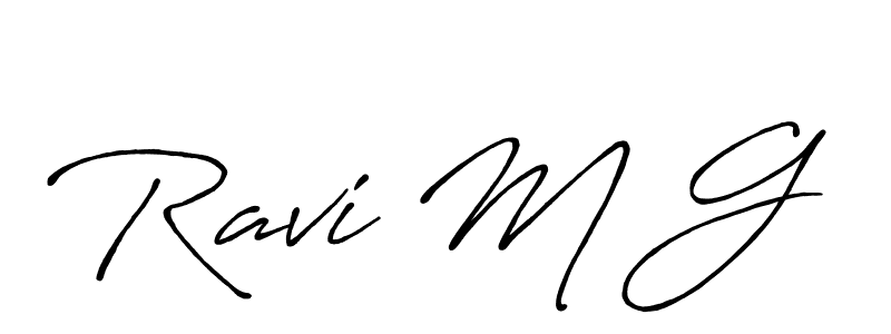 How to Draw Ravi M G signature style? Antro_Vectra_Bolder is a latest design signature styles for name Ravi M G. Ravi M G signature style 7 images and pictures png