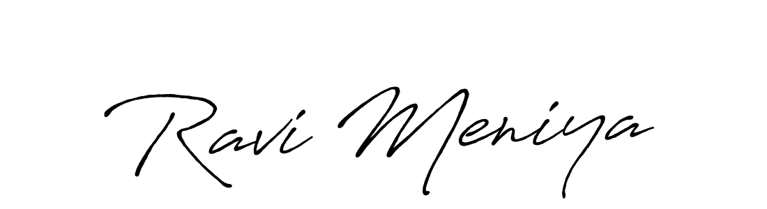 The best way (Antro_Vectra_Bolder) to make a short signature is to pick only two or three words in your name. The name Ravi Meniya include a total of six letters. For converting this name. Ravi Meniya signature style 7 images and pictures png