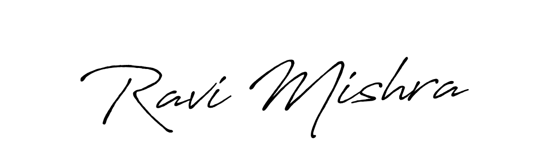 Design your own signature with our free online signature maker. With this signature software, you can create a handwritten (Antro_Vectra_Bolder) signature for name Ravi Mishra. Ravi Mishra signature style 7 images and pictures png