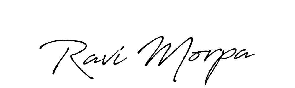 The best way (Antro_Vectra_Bolder) to make a short signature is to pick only two or three words in your name. The name Ravi Morpa include a total of six letters. For converting this name. Ravi Morpa signature style 7 images and pictures png