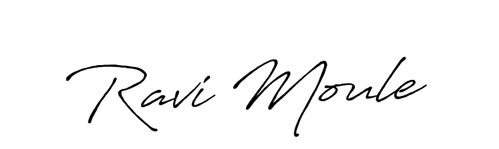 Ravi Moule stylish signature style. Best Handwritten Sign (Antro_Vectra_Bolder) for my name. Handwritten Signature Collection Ideas for my name Ravi Moule. Ravi Moule signature style 7 images and pictures png