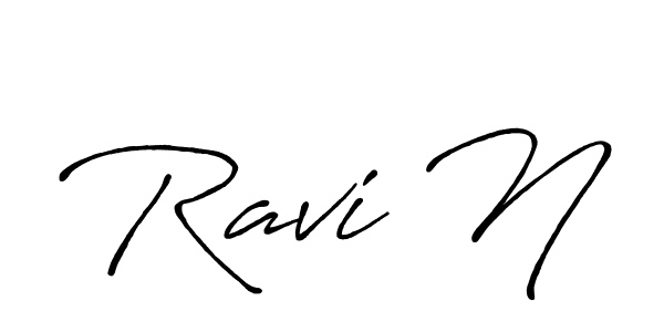 Once you've used our free online signature maker to create your best signature Antro_Vectra_Bolder style, it's time to enjoy all of the benefits that Ravi N name signing documents. Ravi N signature style 7 images and pictures png