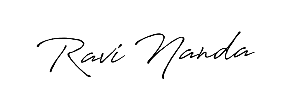 Ravi Nanda stylish signature style. Best Handwritten Sign (Antro_Vectra_Bolder) for my name. Handwritten Signature Collection Ideas for my name Ravi Nanda. Ravi Nanda signature style 7 images and pictures png