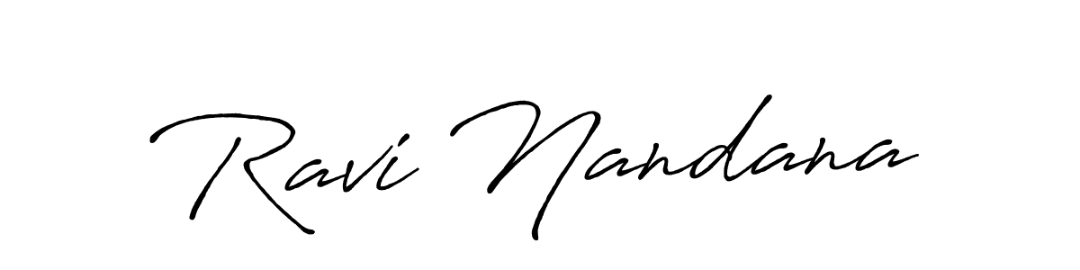 Similarly Antro_Vectra_Bolder is the best handwritten signature design. Signature creator online .You can use it as an online autograph creator for name Ravi Nandana. Ravi Nandana signature style 7 images and pictures png