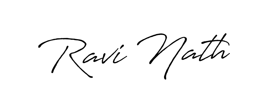 Create a beautiful signature design for name Ravi Nath. With this signature (Antro_Vectra_Bolder) fonts, you can make a handwritten signature for free. Ravi Nath signature style 7 images and pictures png