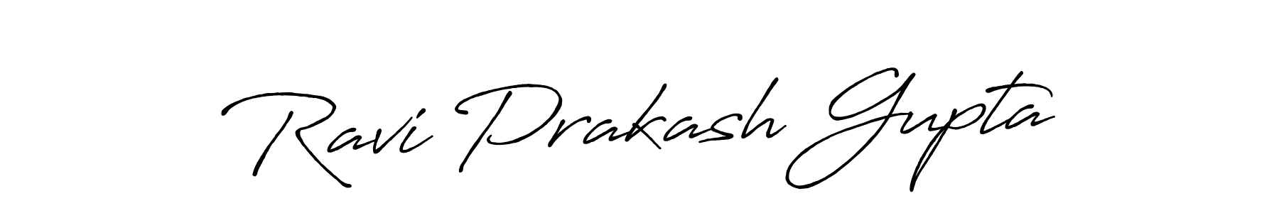 How to make Ravi Prakash Gupta name signature. Use Antro_Vectra_Bolder style for creating short signs online. This is the latest handwritten sign. Ravi Prakash Gupta signature style 7 images and pictures png