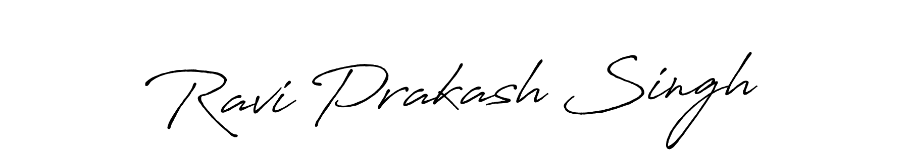 Create a beautiful signature design for name Ravi Prakash Singh. With this signature (Antro_Vectra_Bolder) fonts, you can make a handwritten signature for free. Ravi Prakash Singh signature style 7 images and pictures png