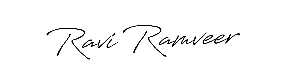 It looks lik you need a new signature style for name Ravi Ramveer. Design unique handwritten (Antro_Vectra_Bolder) signature with our free signature maker in just a few clicks. Ravi Ramveer signature style 7 images and pictures png