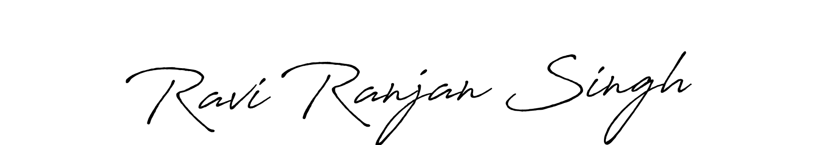 How to make Ravi Ranjan Singh name signature. Use Antro_Vectra_Bolder style for creating short signs online. This is the latest handwritten sign. Ravi Ranjan Singh signature style 7 images and pictures png