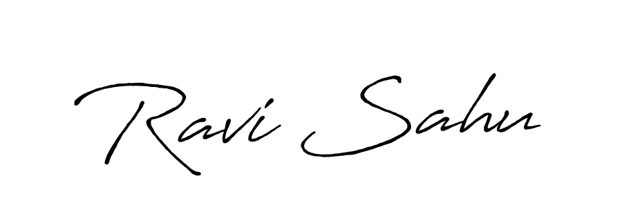 Antro_Vectra_Bolder is a professional signature style that is perfect for those who want to add a touch of class to their signature. It is also a great choice for those who want to make their signature more unique. Get Ravi Sahu name to fancy signature for free. Ravi Sahu signature style 7 images and pictures png