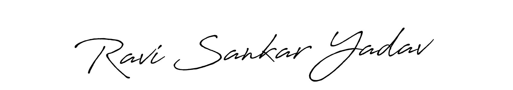 Create a beautiful signature design for name Ravi Sankar Yadav. With this signature (Antro_Vectra_Bolder) fonts, you can make a handwritten signature for free. Ravi Sankar Yadav signature style 7 images and pictures png