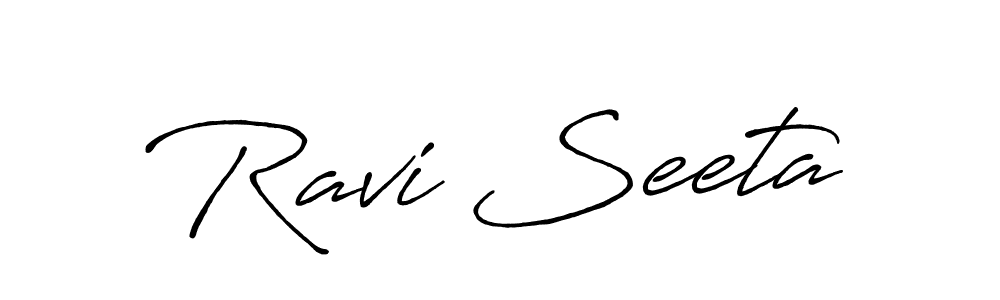 Use a signature maker to create a handwritten signature online. With this signature software, you can design (Antro_Vectra_Bolder) your own signature for name Ravi Seeta. Ravi Seeta signature style 7 images and pictures png